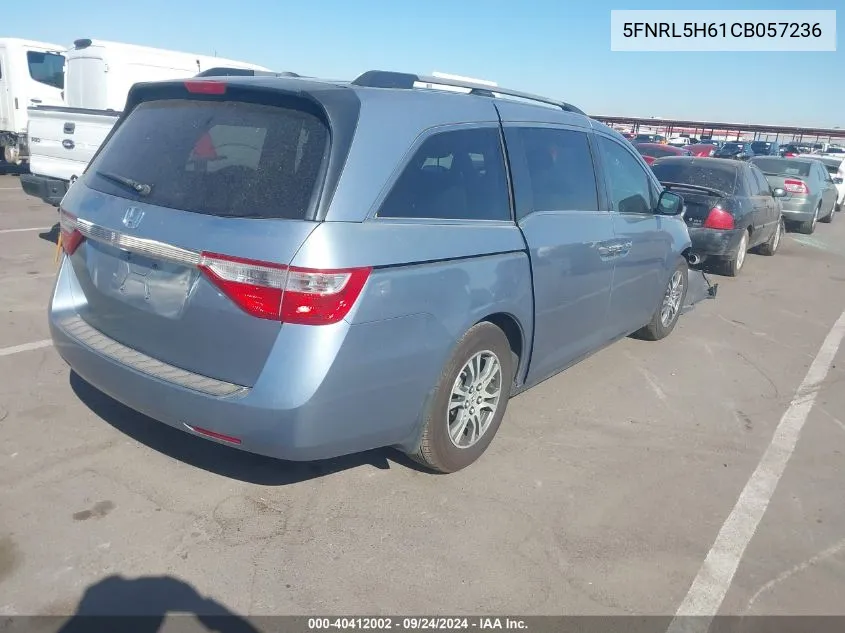 2012 Honda Odyssey Exl VIN: 5FNRL5H61CB057236 Lot: 40412002