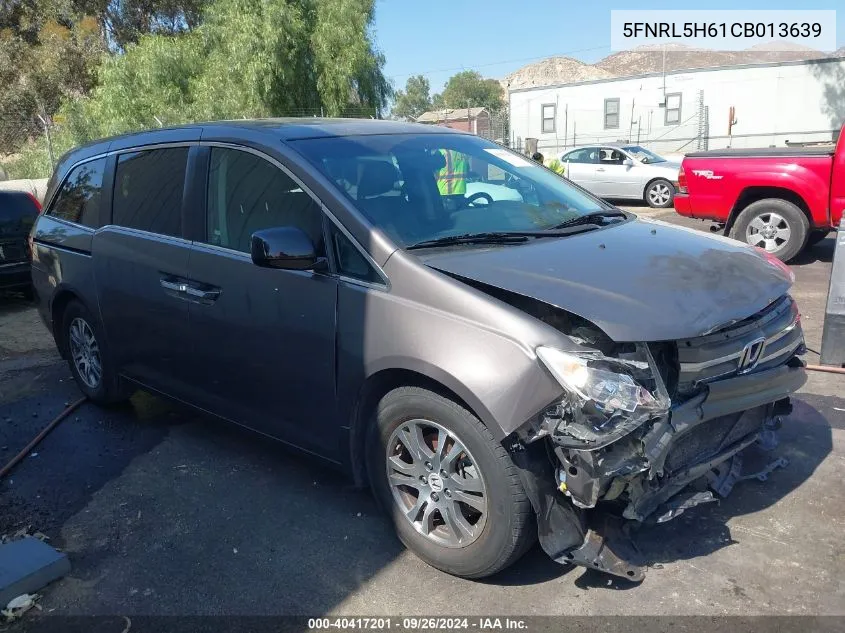 5FNRL5H61CB013639 2012 Honda Odyssey Ex-L