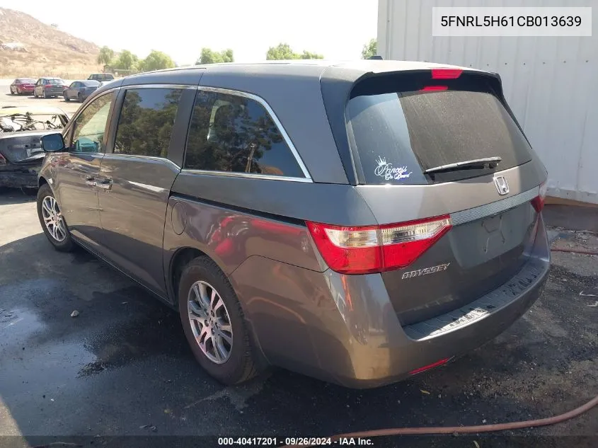 5FNRL5H61CB013639 2012 Honda Odyssey Ex-L