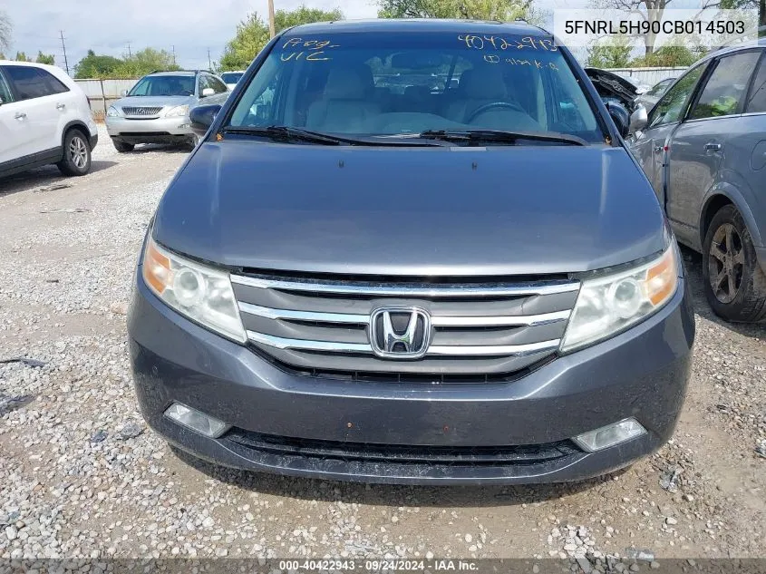 2012 Honda Odyssey Touring/Touring Elite VIN: 5FNRL5H90CB014503 Lot: 40422943