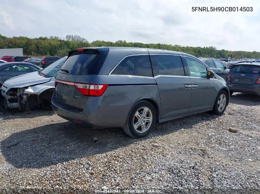 2012 Honda Odyssey Touring/Touring Elite VIN: 5FNRL5H90CB014503 Lot: 40422943