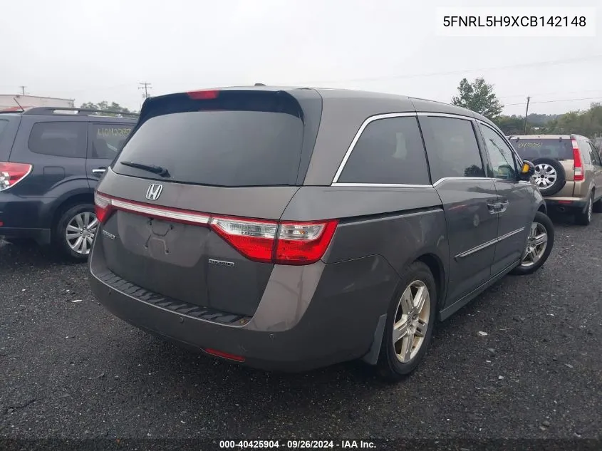 2012 Honda Odyssey Touring/Touring Elite VIN: 5FNRL5H9XCB142148 Lot: 40425904