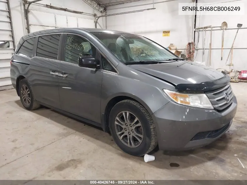 2012 Honda Odyssey Ex-L VIN: 5FNRL5H68CB006249 Lot: 40426745