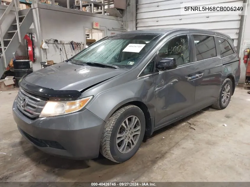 5FNRL5H68CB006249 2012 Honda Odyssey Ex-L