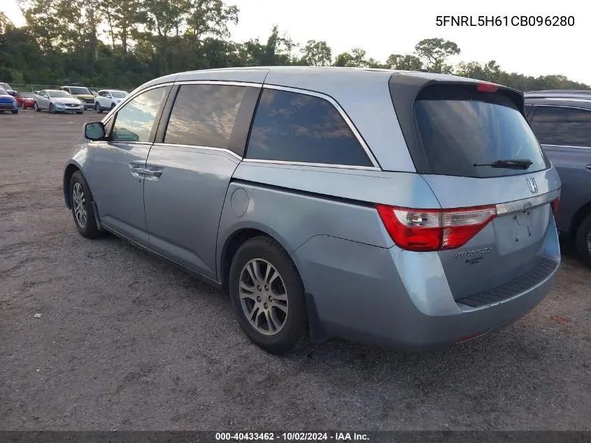 5FNRL5H61CB096280 2012 Honda Odyssey Ex-L