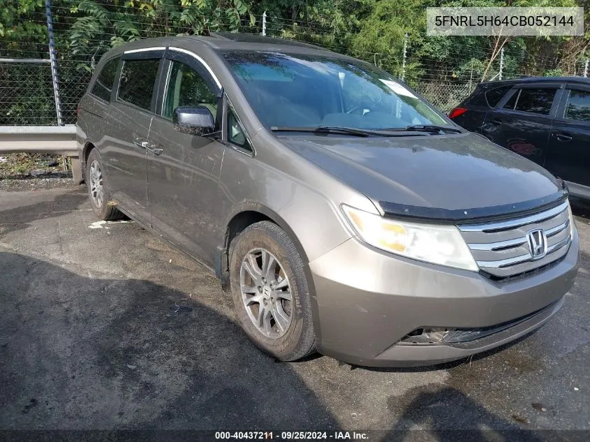 5FNRL5H64CB052144 2012 Honda Odyssey Ex-L