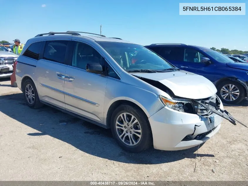 5FNRL5H61CB065384 2012 Honda Odyssey Exl