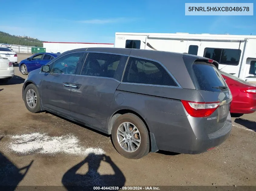 5FNRL5H6XCB048678 2012 Honda Odyssey Ex-L