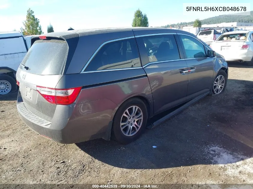 2012 Honda Odyssey Ex-L VIN: 5FNRL5H6XCB048678 Lot: 40442539