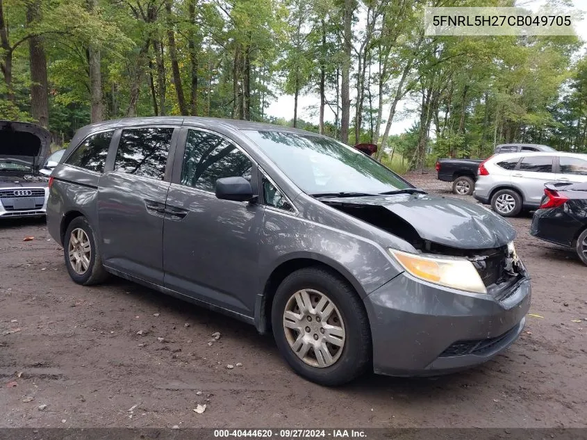 2012 Honda Odyssey Lx VIN: 5FNRL5H27CB049705 Lot: 40444620