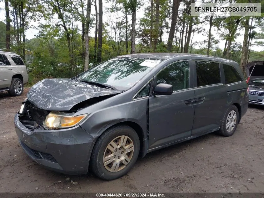 5FNRL5H27CB049705 2012 Honda Odyssey Lx