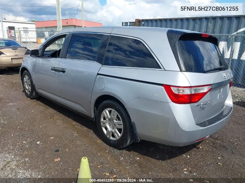 2012 Honda Odyssey Lx VIN: 5FNRL5H27CB061255 Lot: 40453293