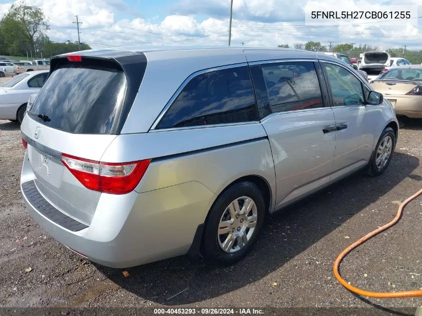 2012 Honda Odyssey Lx VIN: 5FNRL5H27CB061255 Lot: 40453293