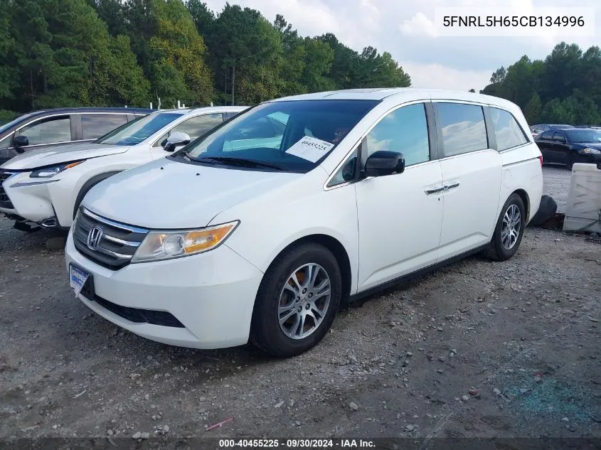 5FNRL5H65CB134996 2012 Honda Odyssey Ex-L