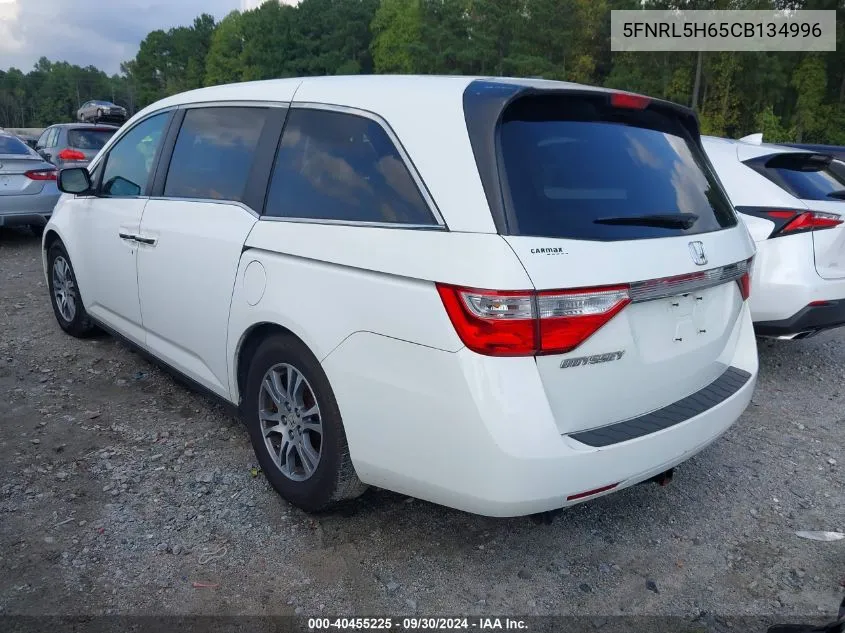 5FNRL5H65CB134996 2012 Honda Odyssey Ex-L