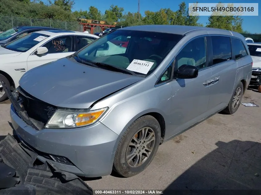 2012 Honda Odyssey Ex VIN: 5FNRL5H49CB063168 Lot: 40463311