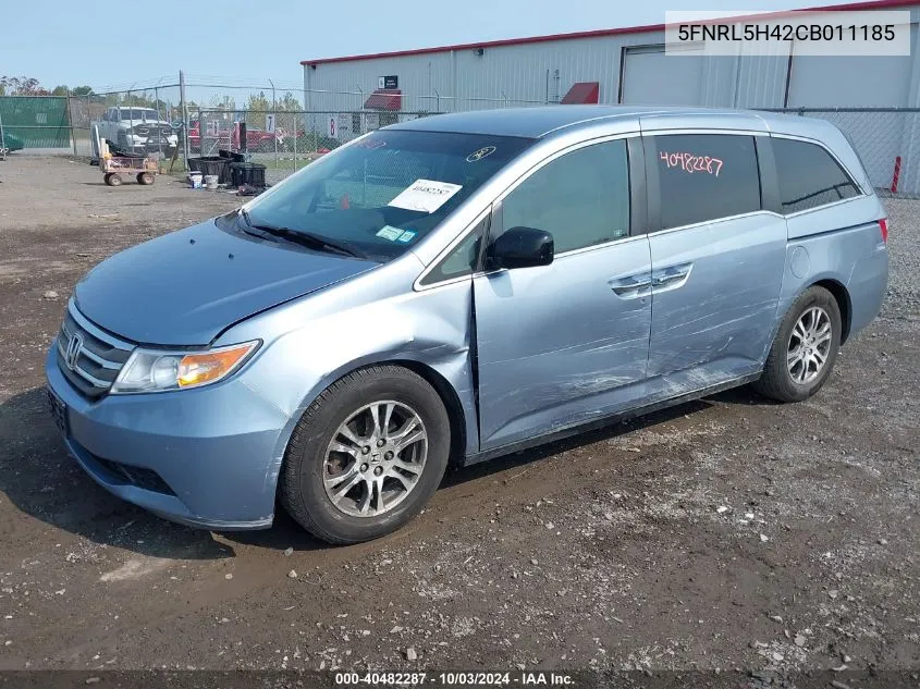 2012 Honda Odyssey Ex VIN: 5FNRL5H42CB011185 Lot: 40482287