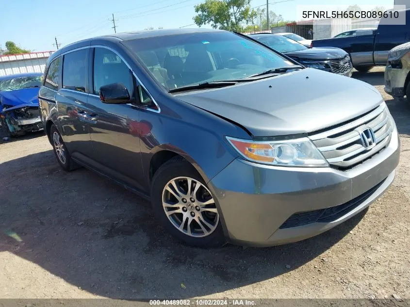 5FNRL5H65CB089610 2012 Honda Odyssey Ex-L