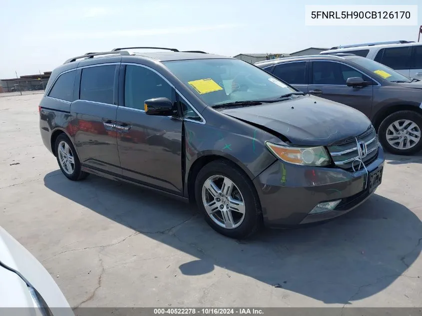 5FNRL5H90CB126170 2012 Honda Odyssey Touring/Touring Elite