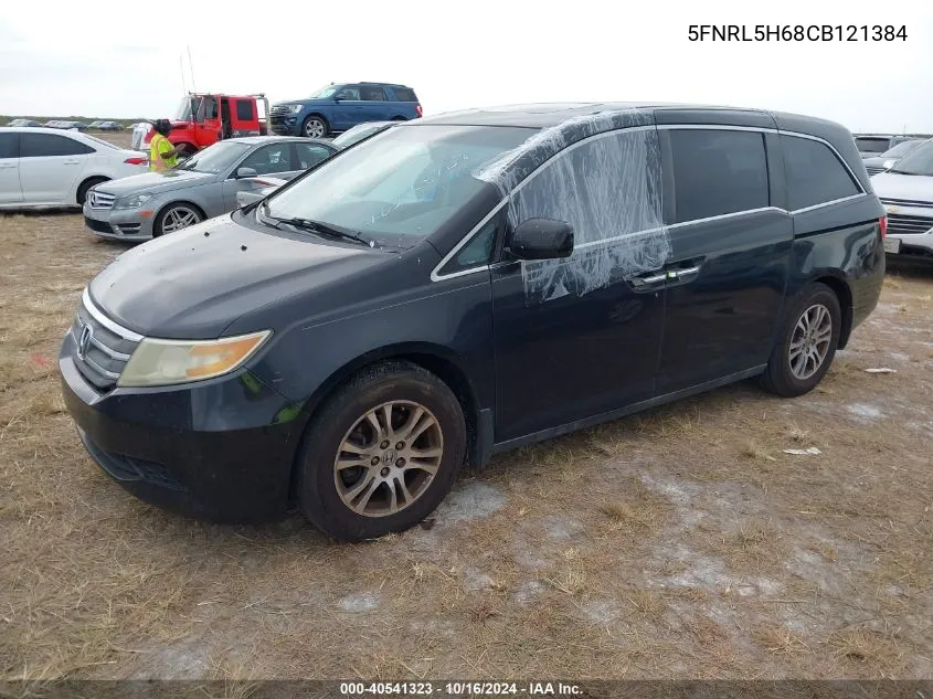 2012 Honda Odyssey Ex-L VIN: 5FNRL5H68CB121384 Lot: 40541323