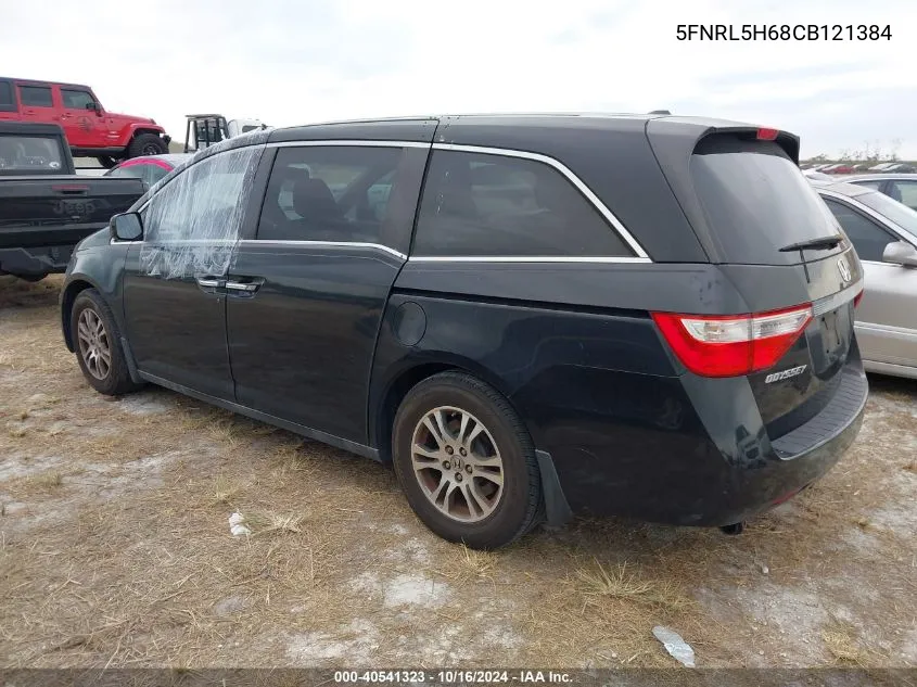 2012 Honda Odyssey Ex-L VIN: 5FNRL5H68CB121384 Lot: 40541323