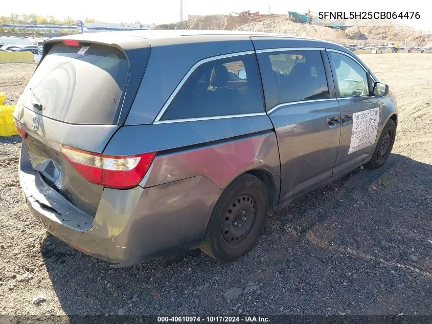 2012 Honda Odyssey Lx VIN: 5FNRL5H25CB064476 Lot: 40610974