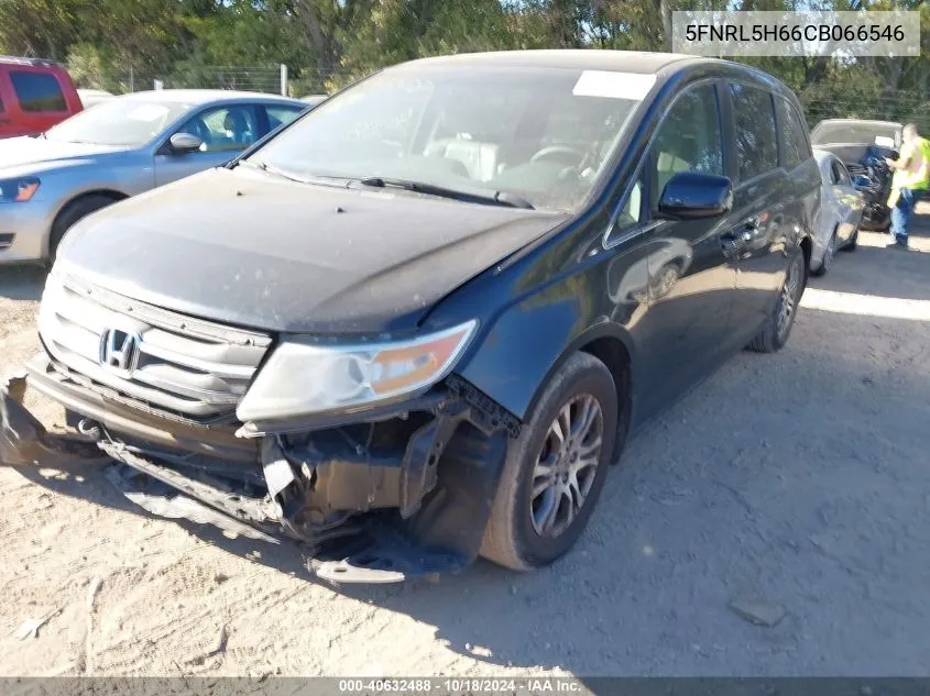 2012 Honda Odyssey Ex-L VIN: 5FNRL5H66CB066546 Lot: 40632488