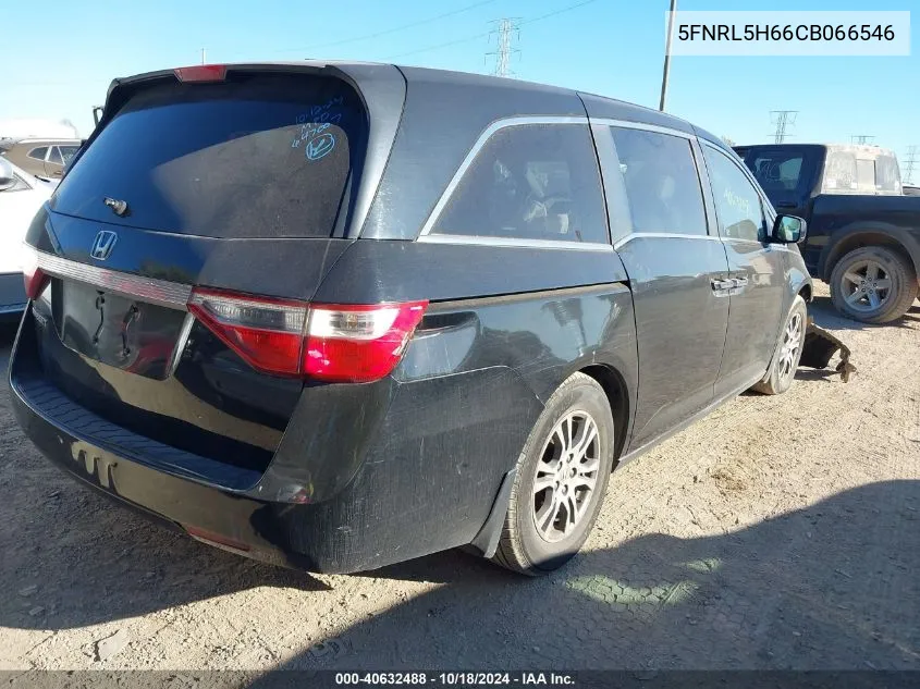 2012 Honda Odyssey Ex-L VIN: 5FNRL5H66CB066546 Lot: 40632488