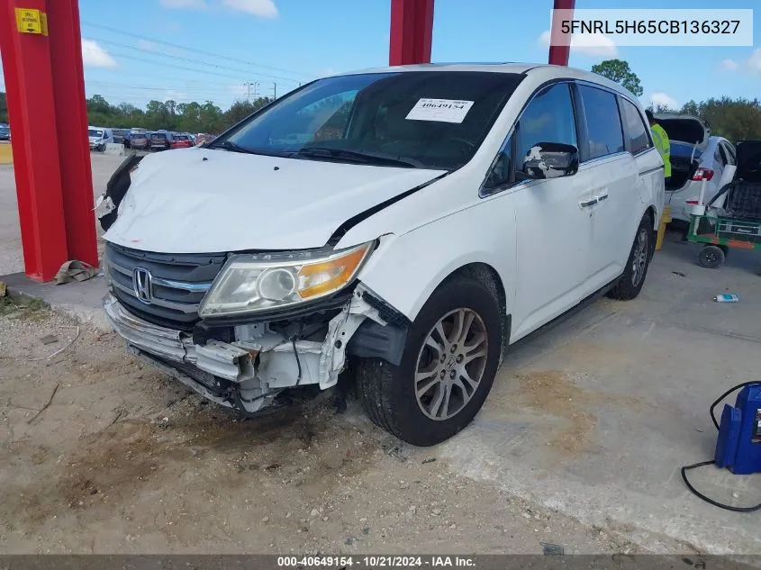 2012 Honda Odyssey Exl VIN: 5FNRL5H65CB136327 Lot: 40649154