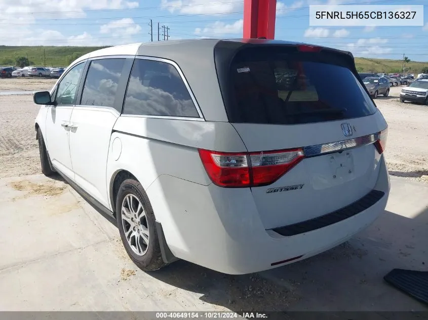 2012 Honda Odyssey Exl VIN: 5FNRL5H65CB136327 Lot: 40649154