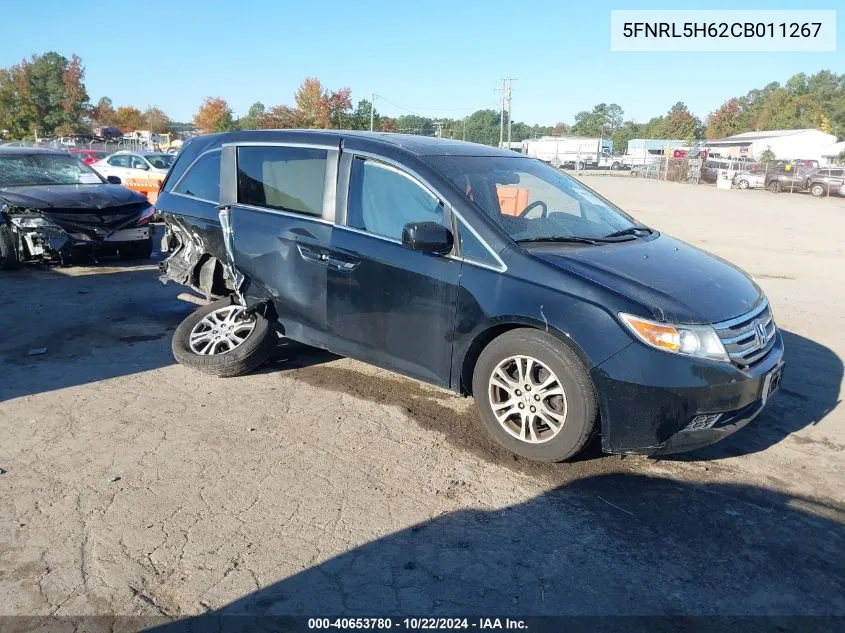 2012 Honda Odyssey Ex-L VIN: 5FNRL5H62CB011267 Lot: 40653780