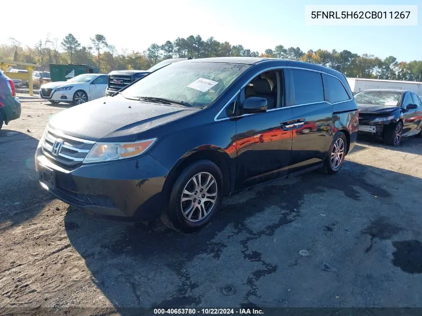 2012 Honda Odyssey Ex-L VIN: 5FNRL5H62CB011267 Lot: 40653780