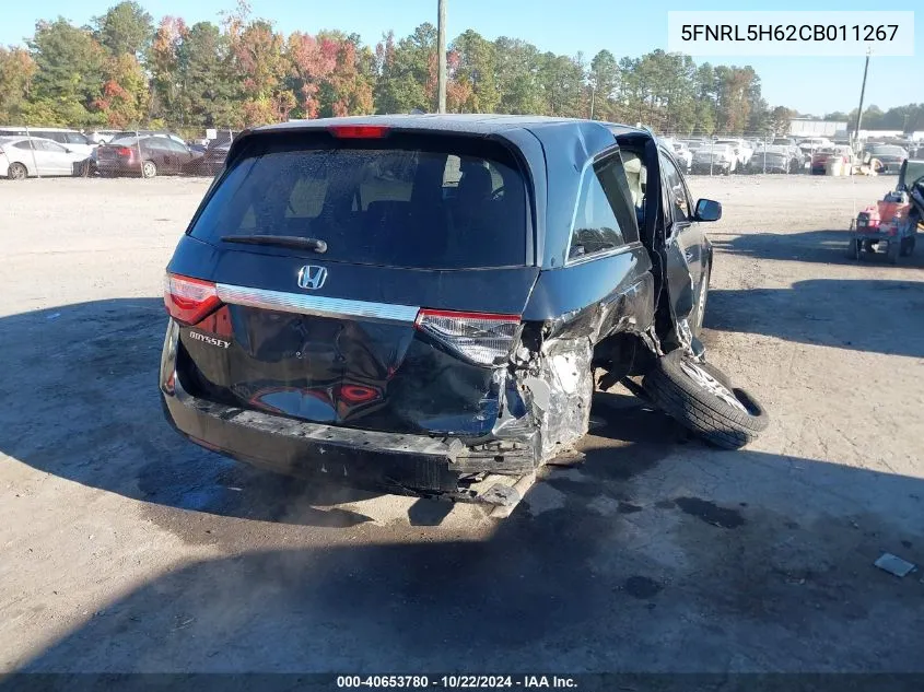 2012 Honda Odyssey Ex-L VIN: 5FNRL5H62CB011267 Lot: 40653780