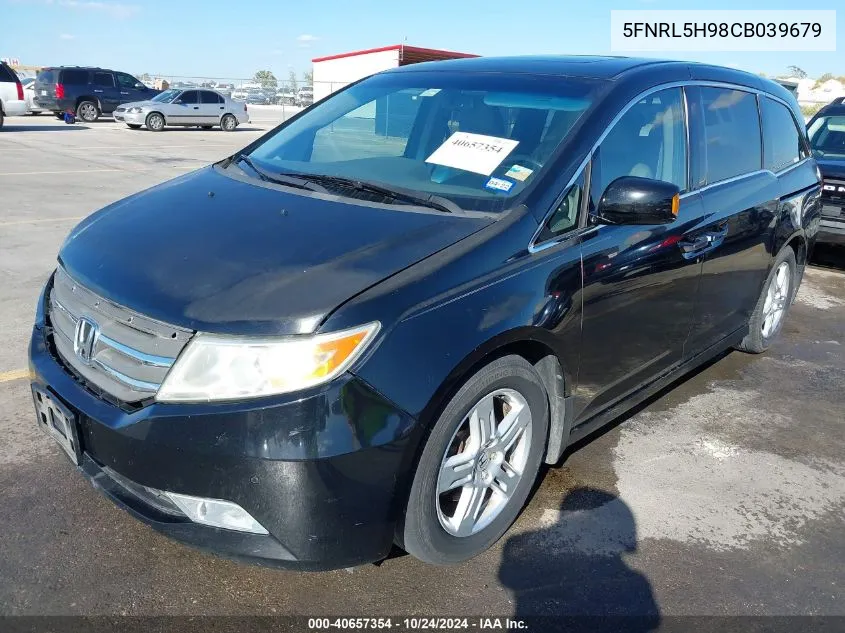 5FNRL5H98CB039679 2012 Honda Odyssey Touring/Touring Elite