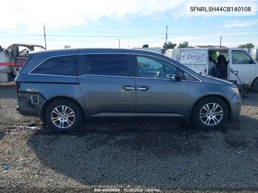 2012 Honda Odyssey Ex VIN: 5FNRL5H44CB140108 Lot: 40689059