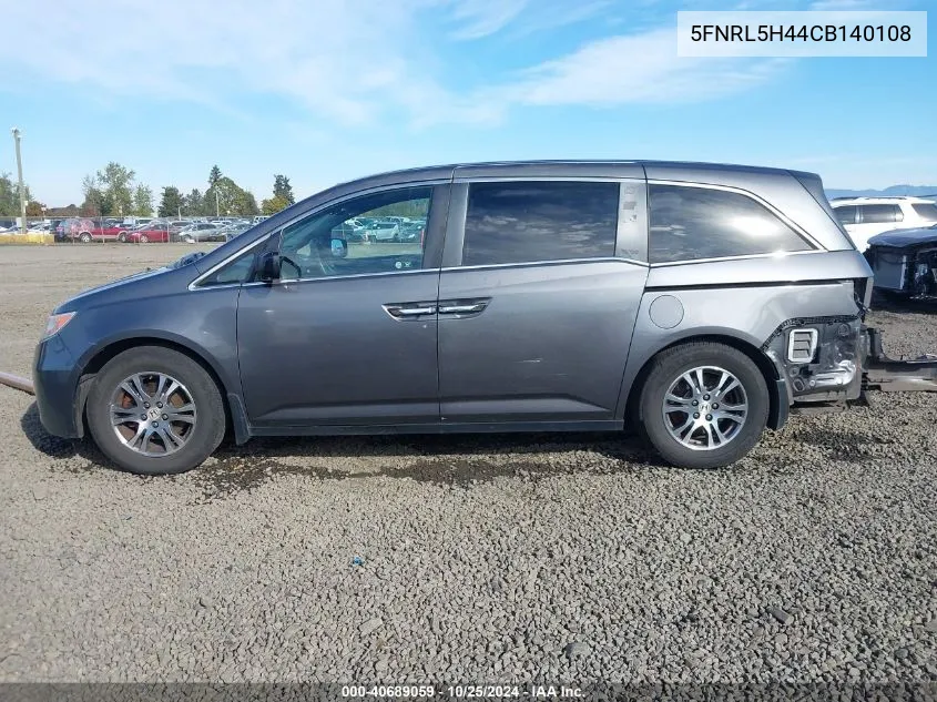 5FNRL5H44CB140108 2012 Honda Odyssey Ex