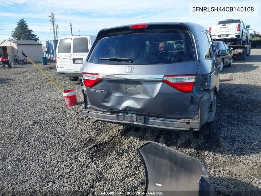 5FNRL5H44CB140108 2012 Honda Odyssey Ex