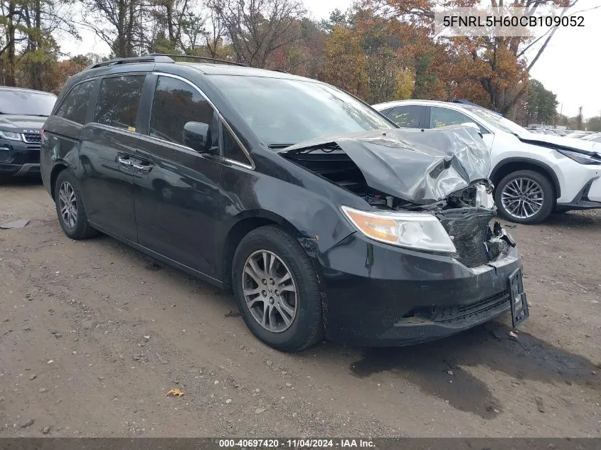 2012 Honda Odyssey Ex-L VIN: 5FNRL5H60CB109052 Lot: 40697420