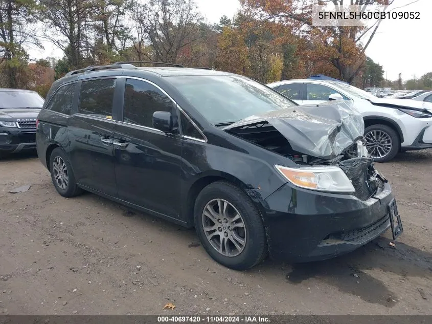 2012 Honda Odyssey Ex-L VIN: 5FNRL5H60CB109052 Lot: 40697420