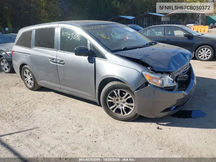 5FNRL5H67CB050372 2012 Honda Odyssey Ex-L