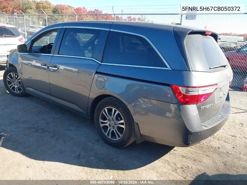 5FNRL5H67CB050372 2012 Honda Odyssey Ex-L