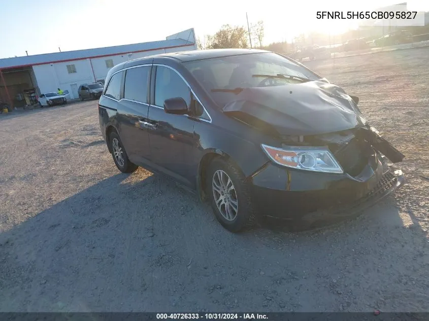 2012 Honda Odyssey Ex-L VIN: 5FNRL5H65CB095827 Lot: 40726333