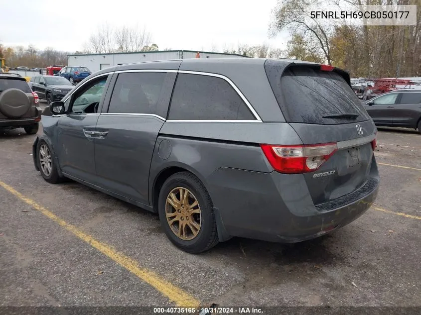 2012 Honda Odyssey Ex-L VIN: 5FNRL5H69CB050177 Lot: 40735165