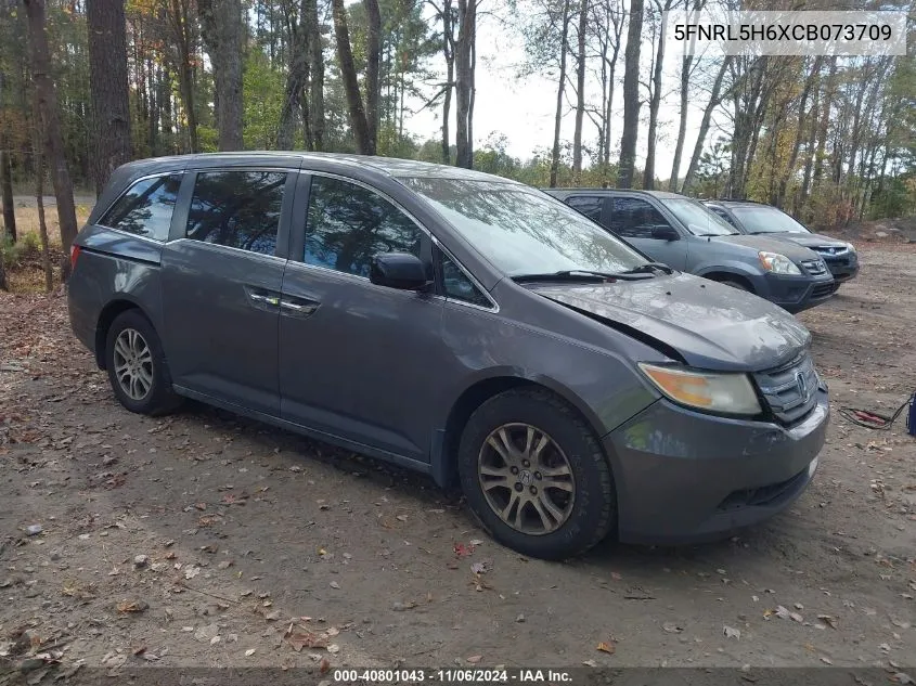 2012 Honda Odyssey Ex-L VIN: 5FNRL5H6XCB073709 Lot: 40801043