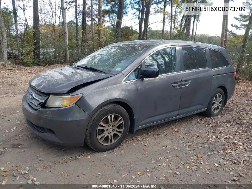 2012 Honda Odyssey Ex-L VIN: 5FNRL5H6XCB073709 Lot: 40801043