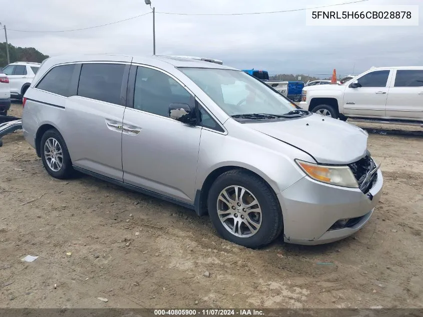 2012 Honda Odyssey Ex-L VIN: 5FNRL5H66CB028878 Lot: 40805900