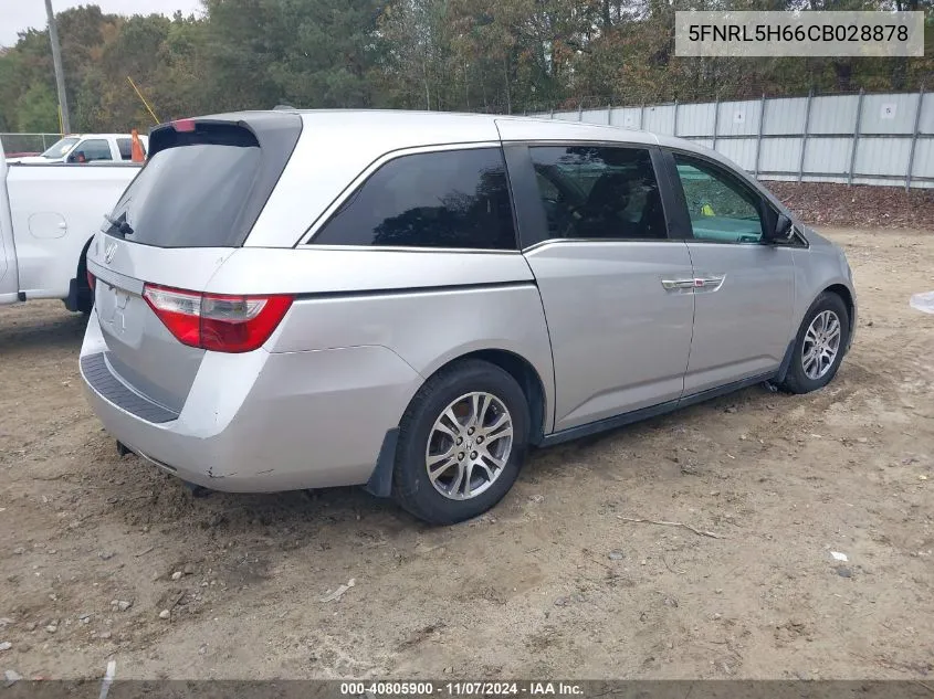 2012 Honda Odyssey Ex-L VIN: 5FNRL5H66CB028878 Lot: 40805900