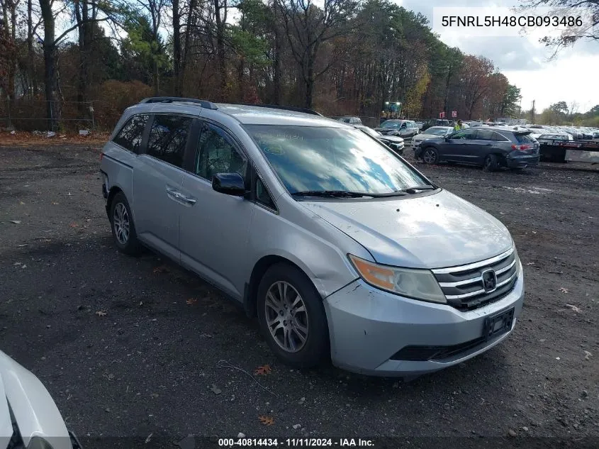 2012 Honda Odyssey Ex VIN: 5FNRL5H48CB093486 Lot: 40814434