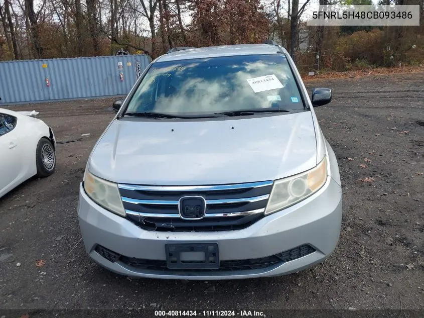 2012 Honda Odyssey Ex VIN: 5FNRL5H48CB093486 Lot: 40814434