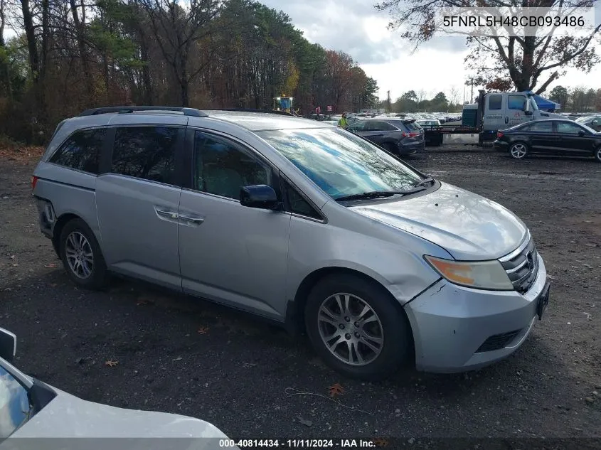 2012 Honda Odyssey Ex VIN: 5FNRL5H48CB093486 Lot: 40814434